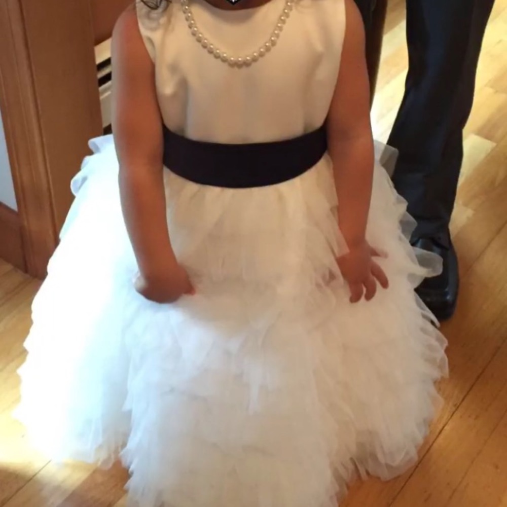 Navy Girl’s Sash for Flower Dress